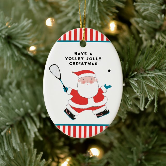 Personalized Squash Sports Ceramic Ornament (Tree)