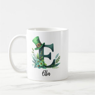 Personalized St. Patrick’s Day Applique Alphabet Coffee Mug