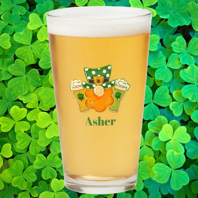 Personalized St. Patrick’s Day Leprechaun  Glass (Creator Uploaded)