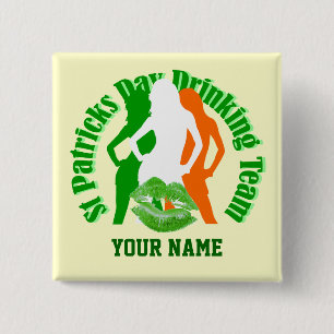 Personalized St Patrick's day 15 Cm Square Badge