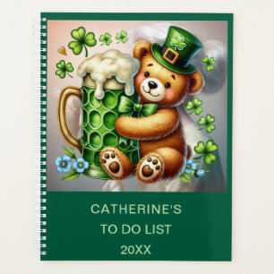 Personalized ST. PATRICK'S DAY BEAR IMAGE Planner