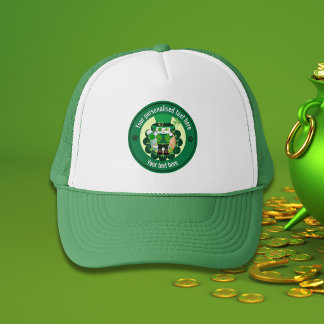 Personalized St. Patrick's Day Cat Shoemaker Trucker Hat