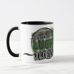 Personalized St. Patty's Day One Lucky Nurse Gift Mug