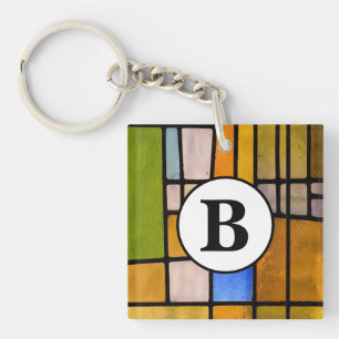 Personalized Stained Glass Acrylic Keychain