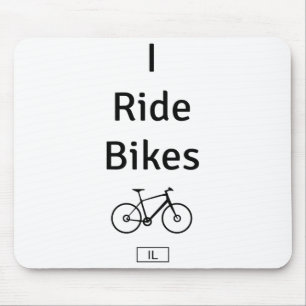 Personalized State Abbreviation I Ride Bikes T T S Mouse Pad