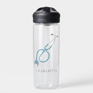 Personalized Stethoscope Coworker Doctors Name Water Bottle
