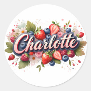 Personalized Sticker Charlotte Berry Floral Design