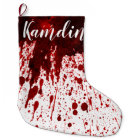 Personalized Stocking Blood Splatter Vampire Gothi