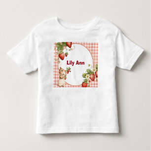 Personalized Strawberry & Little Mouse Toddler T-S Toddler T-Shirt