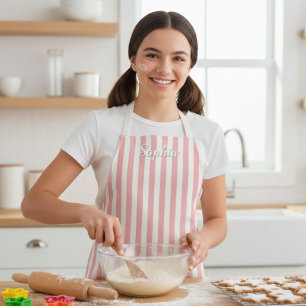 Personalized Stripe Apron for Kids and Adults
