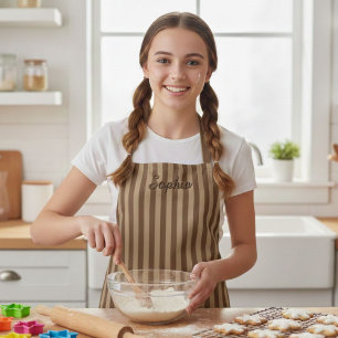 Personalized Stripe Apron for Kids and Adults