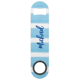 PERSONALIZED STRIPED BOTTLE OPENER