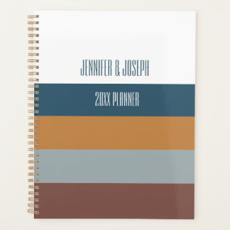 Personalized Striped Custom Couples Year Planner