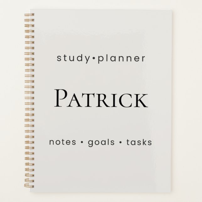Personalized Study Planner Aesthetic StudentWeekly (Front)