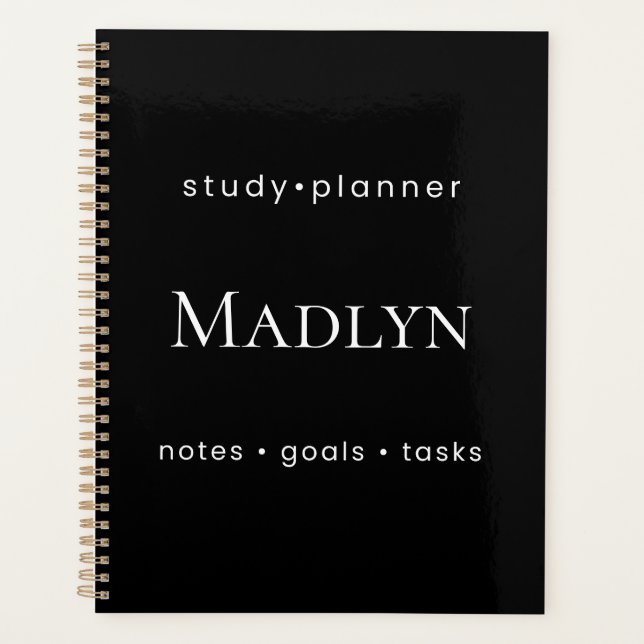 Personalized Study  Weekly Planner  (Front)