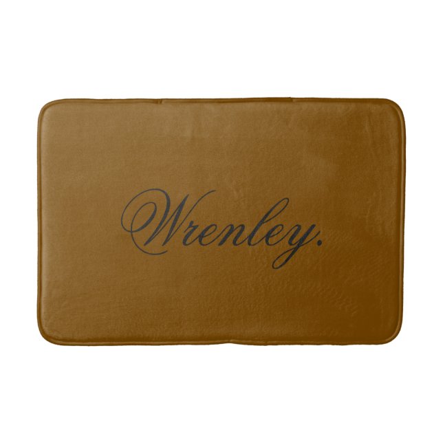 Personalized Stylish Bath Mat with Custom Name Des (Front)