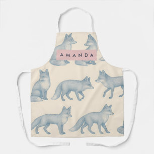 Personalized Stylish Fox Pattern Apron