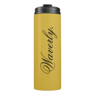 Personalized Stylish M Gold Thermal Drink Tumbler