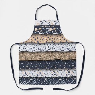 Personalized Stylish Terrazzo Stone Pattern Apron