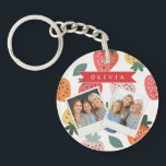 Personalized Summer Colorful Strawberry Pattern Key Ring<br><div class="desc">There is something instantly uplifting about a playful, colorful pattern, especially when it feels fresh, light, and full of personality. This personalized strawberry design was created to bring that exact feeling into everyday life. It is cheerful without being overwhelming, soft yet vibrant, and just the right mix of cute and...</div>