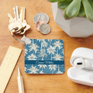 Personalized Summer on the Beach Key Ring