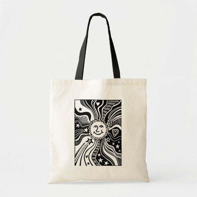 Personalized Sun Pattern  Tote Bag (Front)