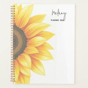 Personalized Sunflower 2026 Weekly Planner
