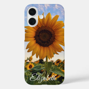 Personalized Sunflower Bloom - Nature Inspired iPhone 16 Case