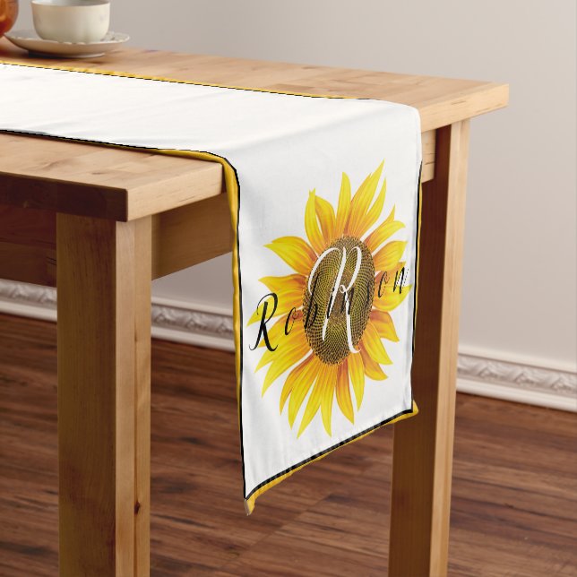 Personalized sunflower  medium table runner (In Situ)