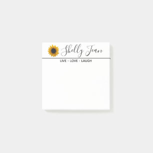 PERSONALIZED SUNFLOWER Post-it Notes