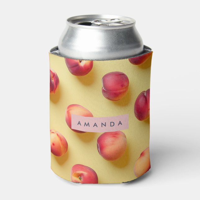 Personalized Sunny Peach Bliss Can Cooler (Can Front)