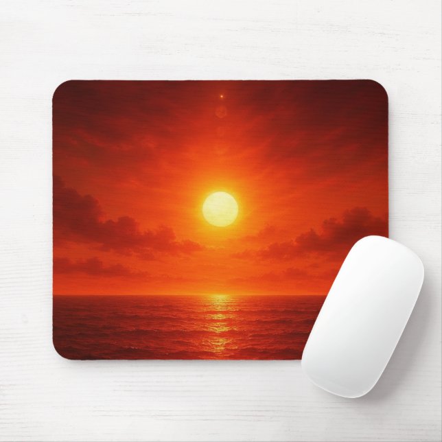 Personalized Sunset Beach Mouse Pad (With Mouse)