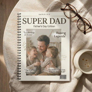 Personalized Super Dad Father’s Day Photo  Notebook