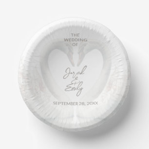 Personalized Swan Wedding Paper Plate