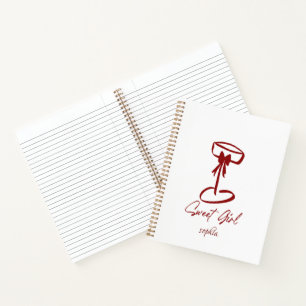 Personalized Sweet Girl Notebook Coquette