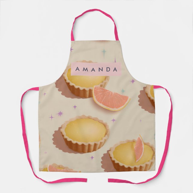 Personalized Sweet Grapefruit Tart Pattern  Apron (Front)