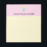 Personalized Sweet life pink yellow popsicle Notepad<br><div class="desc">Personalized colorful and fun popsicle watercolor design notepad. I painted popsicles in the summer decided a "Sweet Note" notepad can use this artwork. Enjoy!</div>