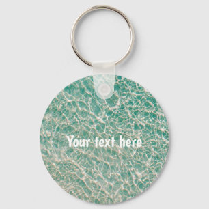 Personalized Swimming Pool Water  Key Ring