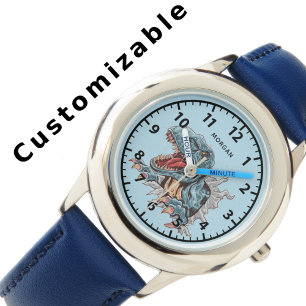 Personalized T-Rex dinosaur kids' watch for Boys