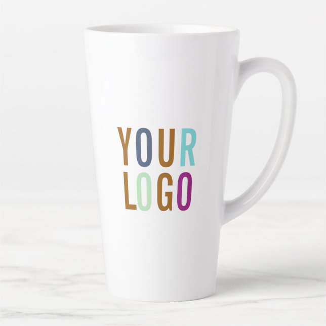 Personalized Tall Latte Mug Custom Logo  (Right)