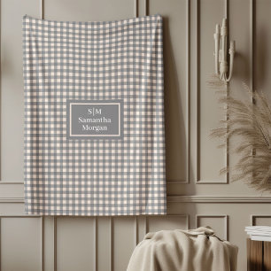 Personalized Tartan Blanket Trendy Colors Accent