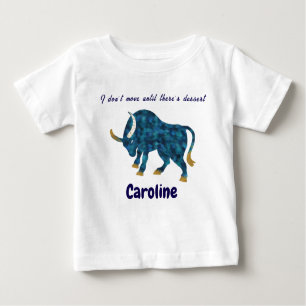 Personalized Taurus Gourmet & Grounded Toddler Art Baby T-Shirt