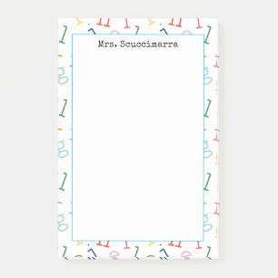 Personalized Teacher Alphabet Notepad