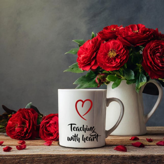 Personalized Teacher Appreciation Heart Frame Mug (Creator Uploaded)