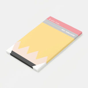 Personalized Teacher Appreciation Pencil Style Pos Post-it Notes