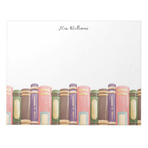Personalized Teacher Book Lover Notepad