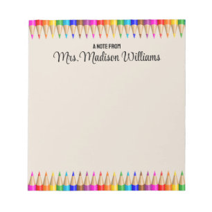 Personalized Teacher Graduation Gift Back 2 School Notepad