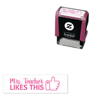 Personalized Teacher Likes This Stamp