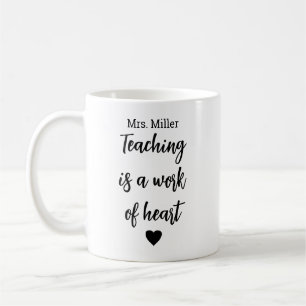 Personalized Teacher Name Mug, Custom Teacher Appr Coffee Mug