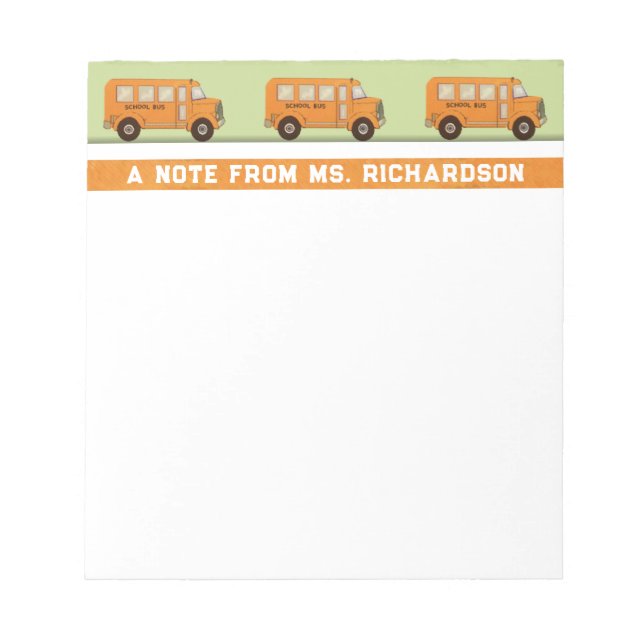 Personalized Teacher Notepad (Front)